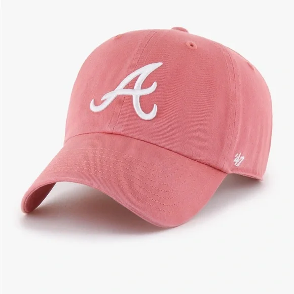 47 Clean Up Atlanta Braves Dad Hat Sedona Pink Limited Edition Adjustable NWOT - Picture 1 of 6
